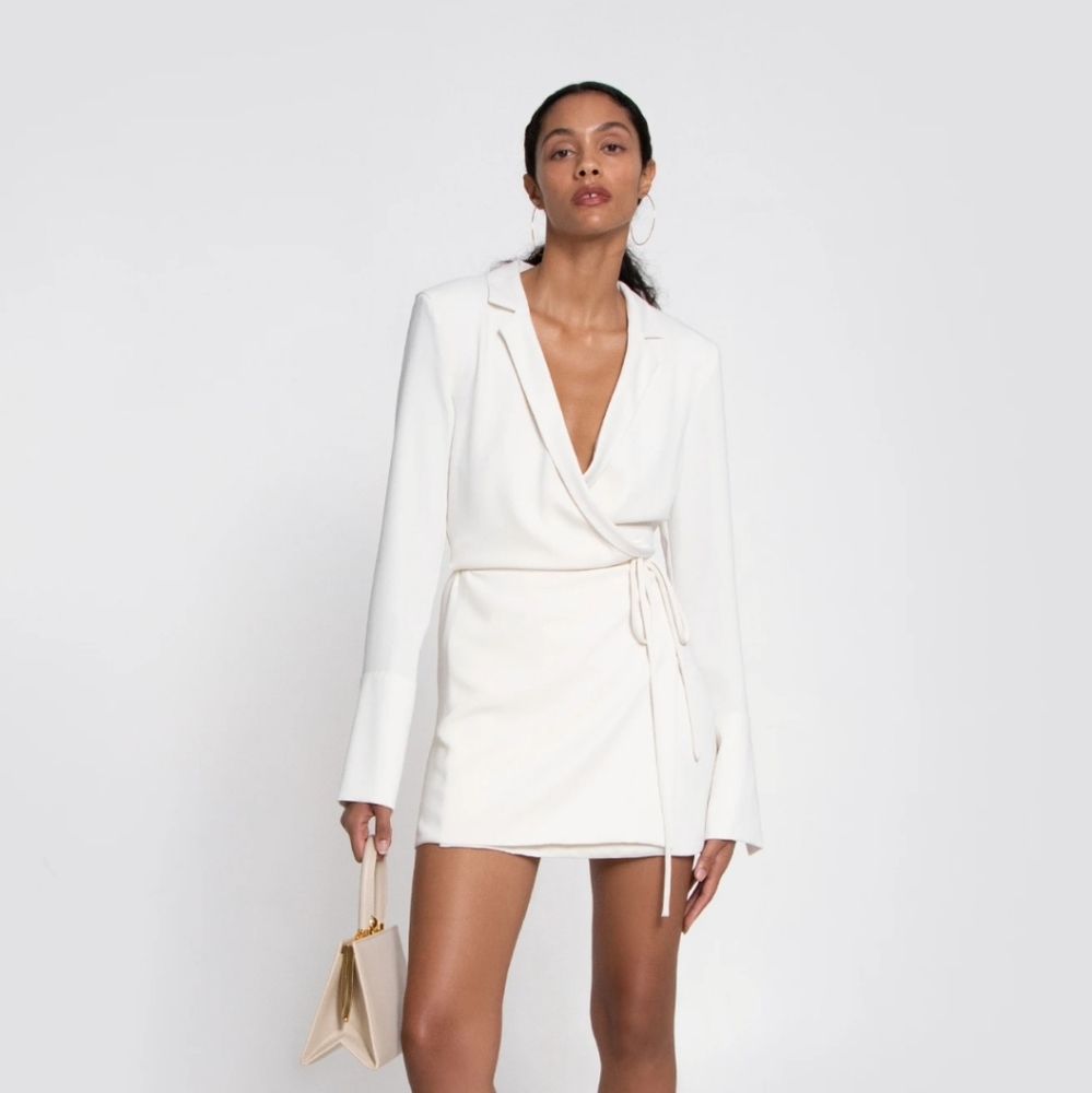 Orseund Iris BOXY WRAP DRESS OFF-WHITE